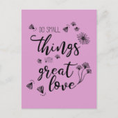 Small Things引用文カスタマイズ色はがき ポストカード (正面)