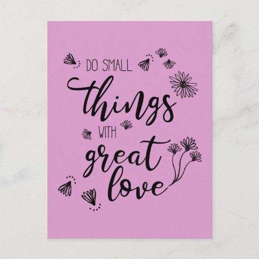 Small Things引用文カスタマイズ色はがき ポストカード (正面)