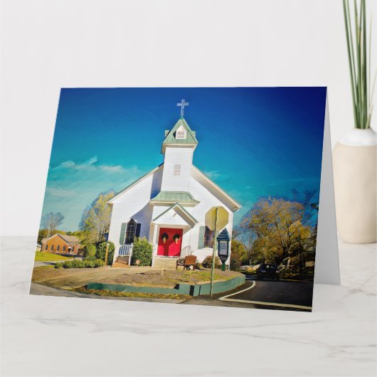 SMALL TOWN CHURCHジャンボグリーティングカード カード (正面)