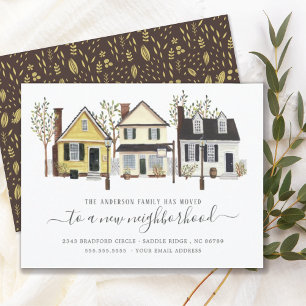 Small Town Neighborhood   Moving Announcement 招待状