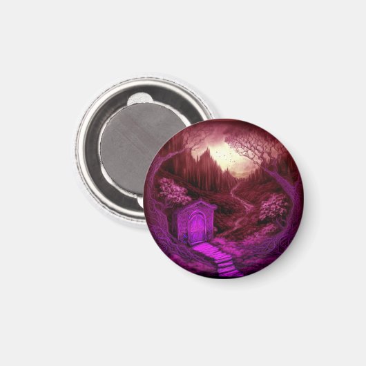 Small Unique Cabin Set Along A Stream マグネット (正面/裏面)