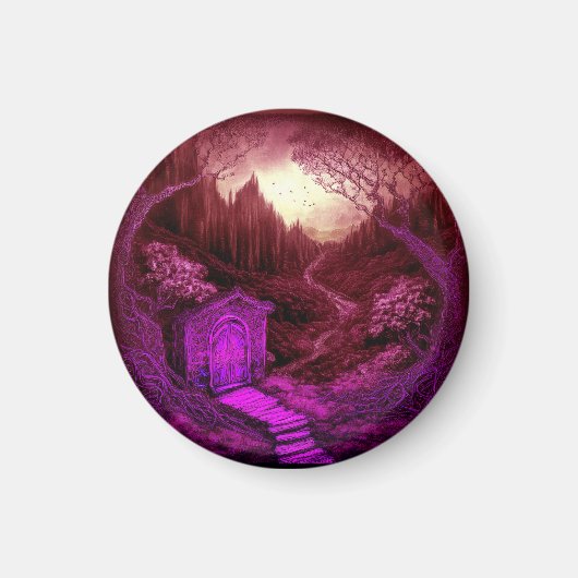 Small Unique Cabin Set Along A Stream マグネット (正面)