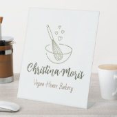 Small Vegan Home Bakery Logo  台座サイン (インサイチュ)