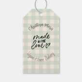 Small Vegan Home Bakery Made with love Pattern ギフトタグ (正面)