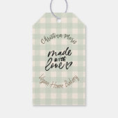 Small Vegan Home Bakery Made with love Pattern ギフトタグ (裏面)