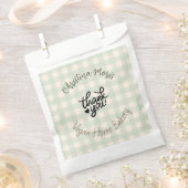 Small Vegan Home Bakery Thank You Pattern フェイバーバッグ (クリップ留めされた状態)