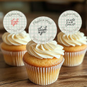 Small Vegan Home Bakery Thank You Pattern ラウンドシール