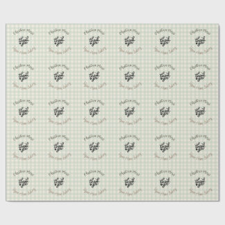 Small Vegan Home Bakery Thank You Pattern ラッピングペーパー