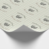 Small Vegan Home Bakery Thank You Pattern ラッピングペーパー (角)