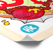 Small West Virginia Hot Dog Poster ポスター (角)