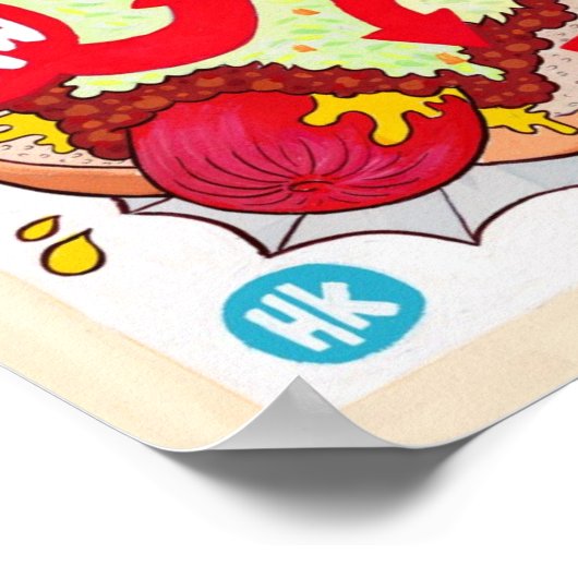 Small West Virginia Hot Dog Poster ポスター (角)