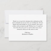 Small Whiteの結婚Photo Collage Script Thank You サンキューカード (裏面)