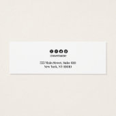 Small White Script  Stud Earring Display (裏面)