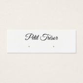 Small White Script  Stud Earring Display (正面)