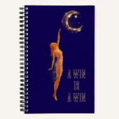 Small wins matter Art Moon Motivation Notebook ノートブック (正面)