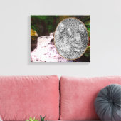 Small Woodland Waterfall 絵を描's Add Your Photo キャンバスプリント (インサイチュ (リビング))