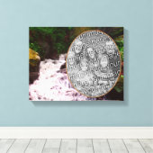 Small Woodland Waterfall 絵を描's Add Your Photo キャンバスプリント (インサイチュ (ウッドフロア))