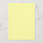 Small Yellow Grid Graph Paper Note Cards (Squares) ノートカード (正面)