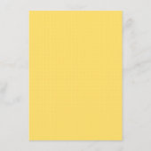 Small Yellow Grid Graph Paper Note Cards (Squares) ノートカード (裏面)