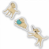 Small Yellow Lab Stickers シール (正面)