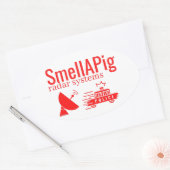 SMALLAPIGレーダーシステム皮肉おもしろい的 楕円形シール (封筒)