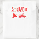 SMALLAPIGレーダーシステム皮肉おもしろい的 楕円形シール (バッグ)