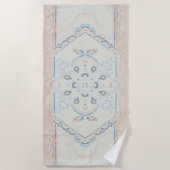 smallCUSTOM NAMEDelicate Seashell Medallion ビーチタオル (正面)