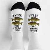 Smallmouth Bass魚釣りザ凡例名おもしろいSock ソックス (上部)