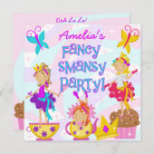 Smansyのファンシーなバースデーパーティ招待状 招待状 (正面/裏面)