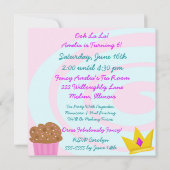 Smansyのファンシーなバースデーパーティ招待状 招待状 (裏面)