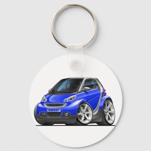 Smart Blue Car キーホルダー (正面)