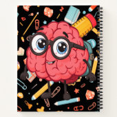 Smart Brain Cartoon Black Notebook for Kids  ノートブック (裏面)