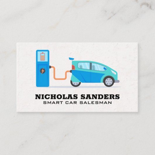 Smart Car Logo | Charging Station | Technology 名刺 (正面)