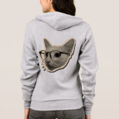"Smart Cat Design with Glasses パーカ (裏面)