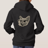 "Smart Cat Design with Glasses パーカ (裏面)