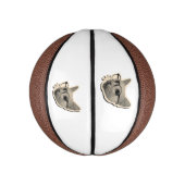 "Smart Cat Design with Glasses ミニバスケットボール (縦)