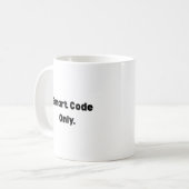 Smart Code Only Mug – Minimalist AI Engineer Gift コーヒーマグカップ (正面左)