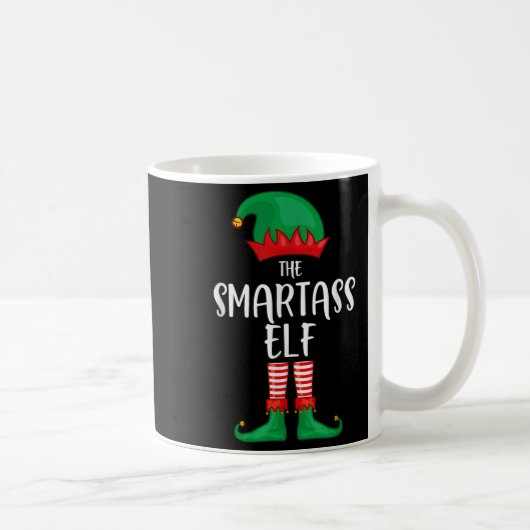 Smart Elf Christmas Party Matching Family Group Pa コーヒーマグカップ (右)