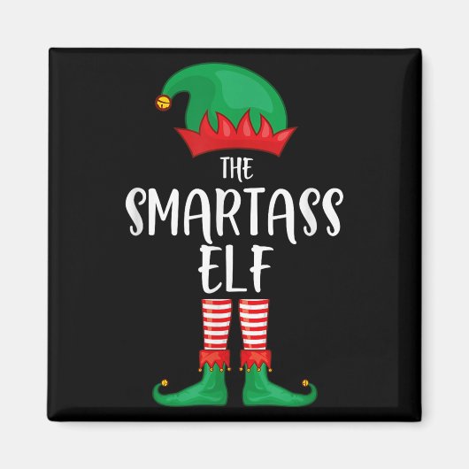Smart Elf Christmas Party Matching Family Group Pa マグネット (正面)