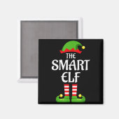 Smart Elf Family Matching Group Christmas マグネット (正面/裏面)