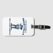 Smart Fella or Fart Smella Retro Frog Meme Funny ラゲッジタグ (正面横)