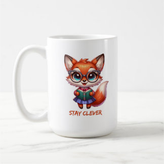 Smart Fox-Book Lover コーヒーマグカップ
