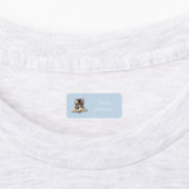 Smart Kitten with Glasses Blue Name ラベル (貼付)