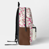 Smart Owls & Cherry Blossoms プリントバックパック (左)