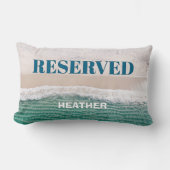SMART! 🏖️ Personalized "Reserved" Beach Pillow   ランバークッション (正面)