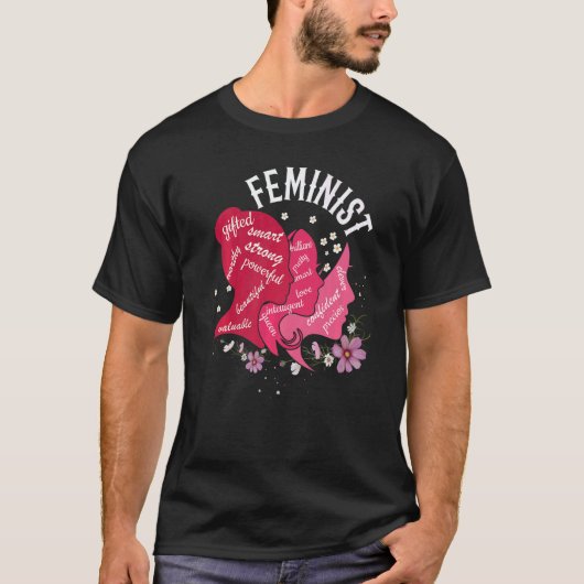 Smart Powerful Feminist Feminism Rights Womens Equ Tシャツ (正面)