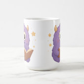 Smart Reading Monster Kids Mug — Purple Study コーヒーマグカップ (中央)