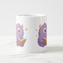 Smart Reading Monster Kids Mug — Purple Study ジャンボコーヒーマグカップ