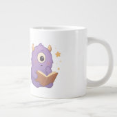 Smart Reading Monster Kids Mug — Purple Study ジャンボコーヒーマグカップ (右)