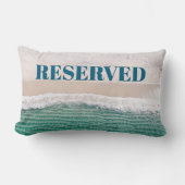 SMART! 🏖️ "Reserved" Beach Pillow – Vacation ランバークッション (正面)